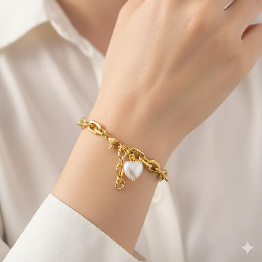 heart chain bracelet